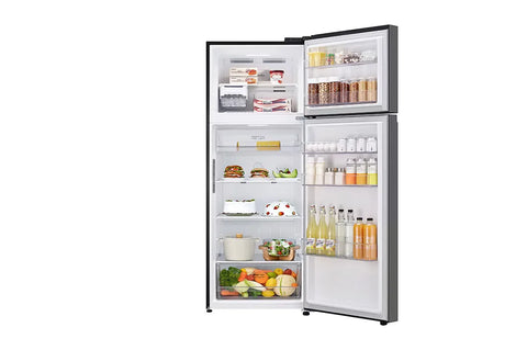 LG GR-B642PGFK 461L Top Mount Refrigerator – Black Glass open view