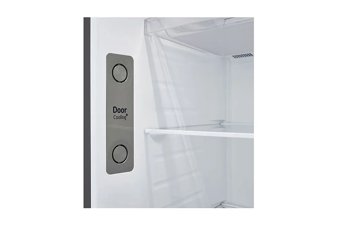 LG GR-B642PGFK 461L Top Mount Refrigerator – Black Glass side view
