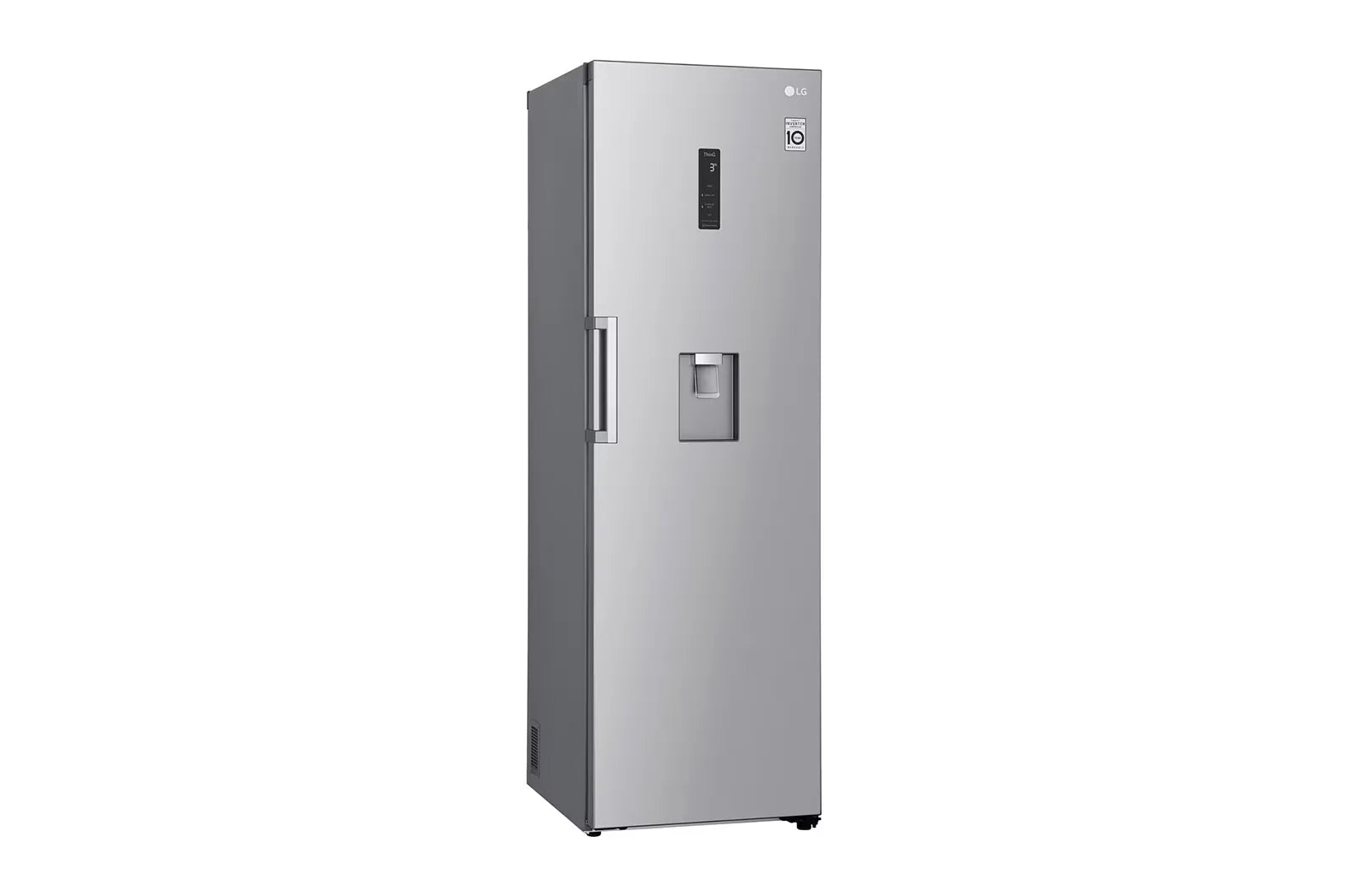 LG GR-F411ELDM 380L Single Door Refrigerator – Platinum Silver side view