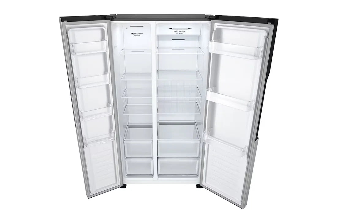 LG GR-FB587PQAM 509L Side-by-Side Refrigerator – Silver close up