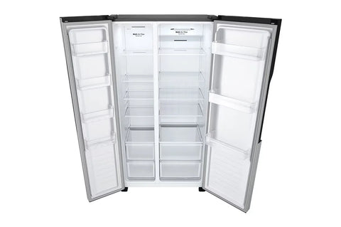 LG GR-FB587PQAM 509L Side-by-Side Refrigerator – Silver close up