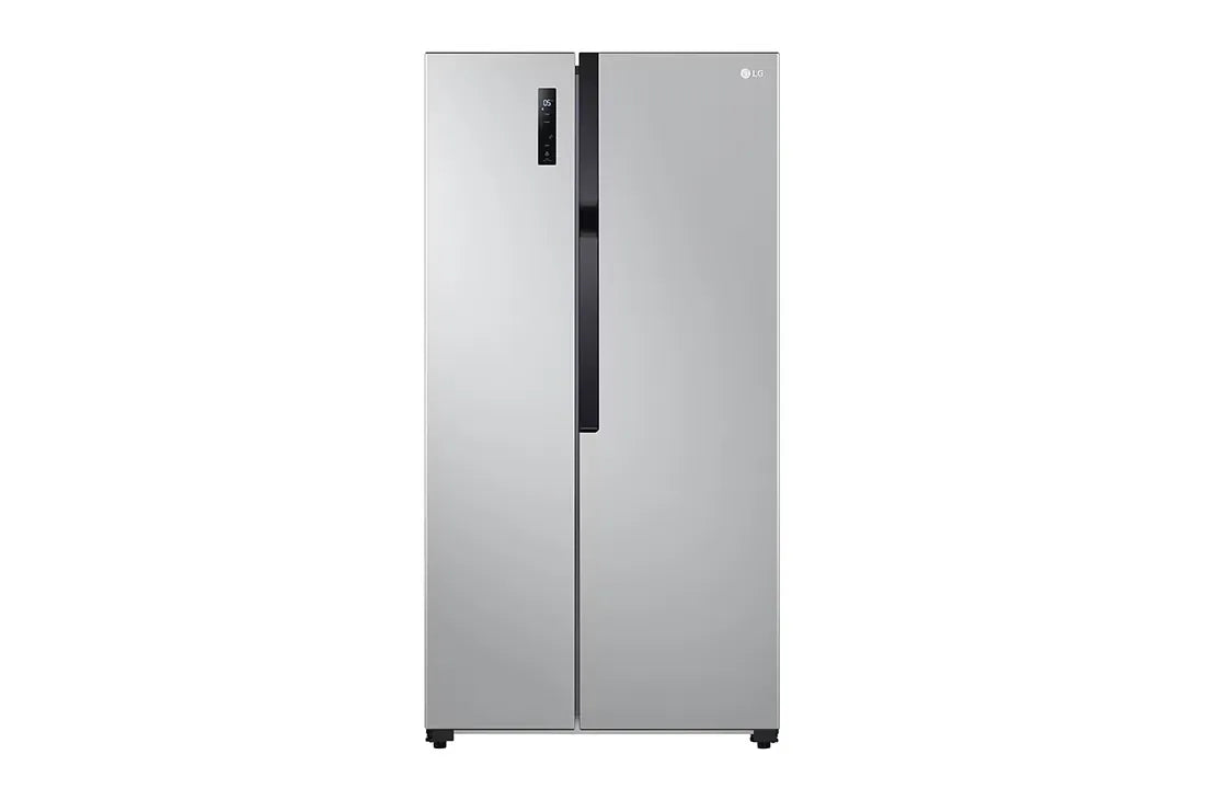 LG GR-FB587PQAM 509L Side-by-Side Refrigerator – Silver front view