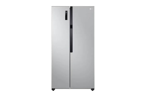 LG GR-FB587PQAM 509L Side-by-Side Refrigerator – Silver front view