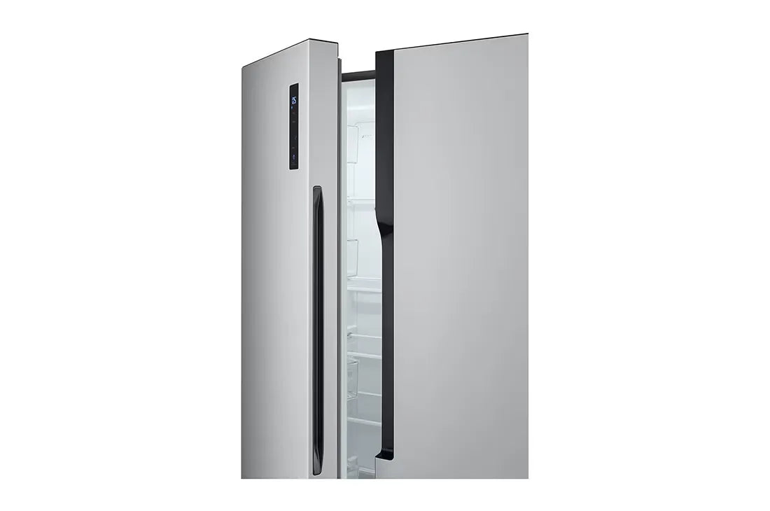 LG GR-FB587PQAM 509L Side-by-Side Refrigerator – Silver side view
