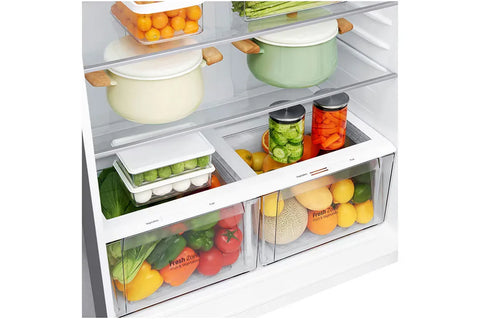 LG GR-H842HLHM 592L Top Mount Refrigerator – Platinum Silver interior view
