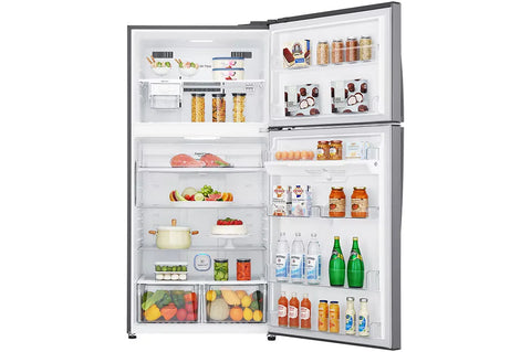 LG GR-H842HLHM 592L Top Mount Refrigerator – Platinum Silver open view