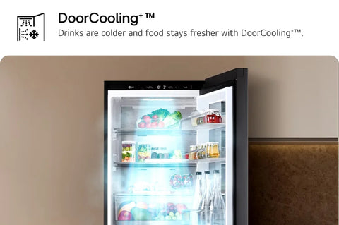 LG GR-V479QGKW 349L Bottom Freezer Refrigerator – Beige Glass feature view