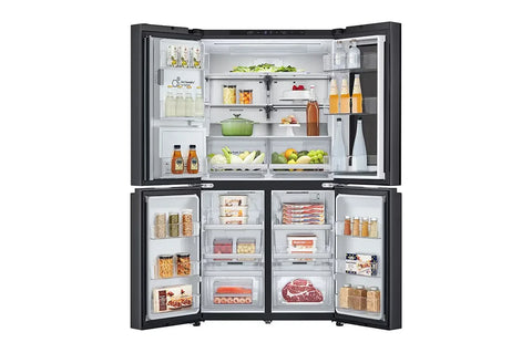 LG GR-X24FFCAB 617L InstaView French Door Refrigerator – Essence Black Steel open view