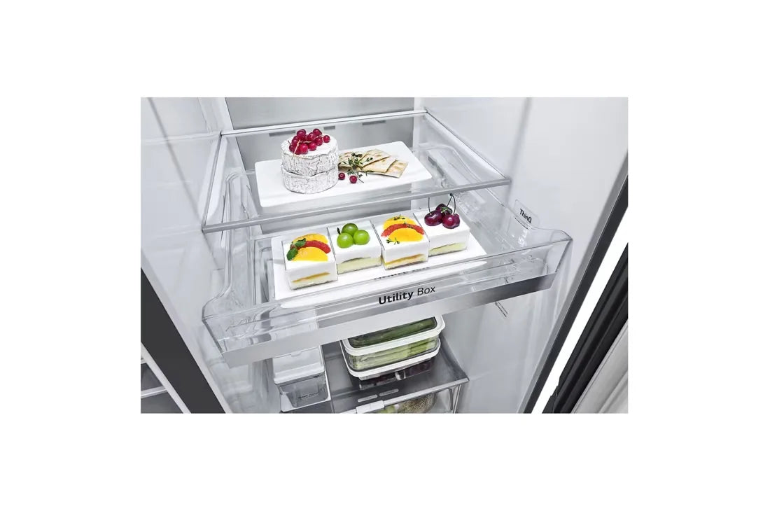 LG GR-X267CQEW 635L InstaView Side-by-Side Refrigerator – Matte Black detail view