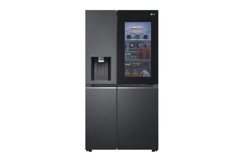 LG GR-X267CQEW 635L InstaView Side-by-Side Refrigerator – Matte Black front view