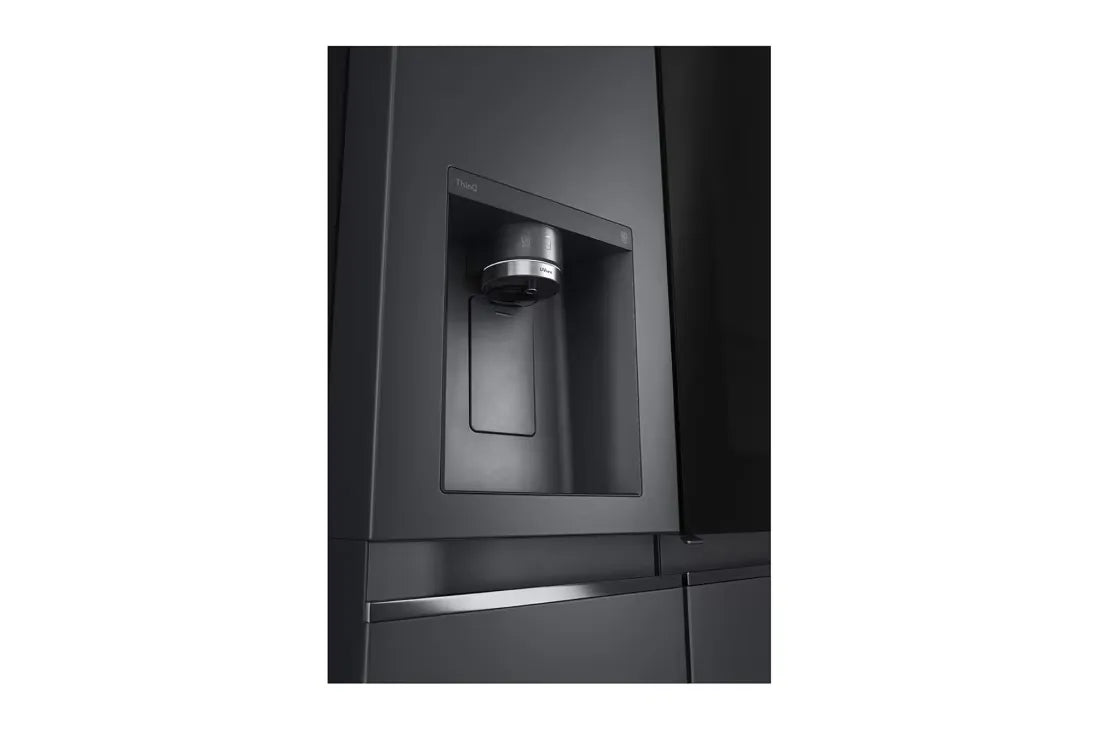 LG GR-X267CQEW 635L InstaView Side-by-Side Refrigerator – Matte Black side view