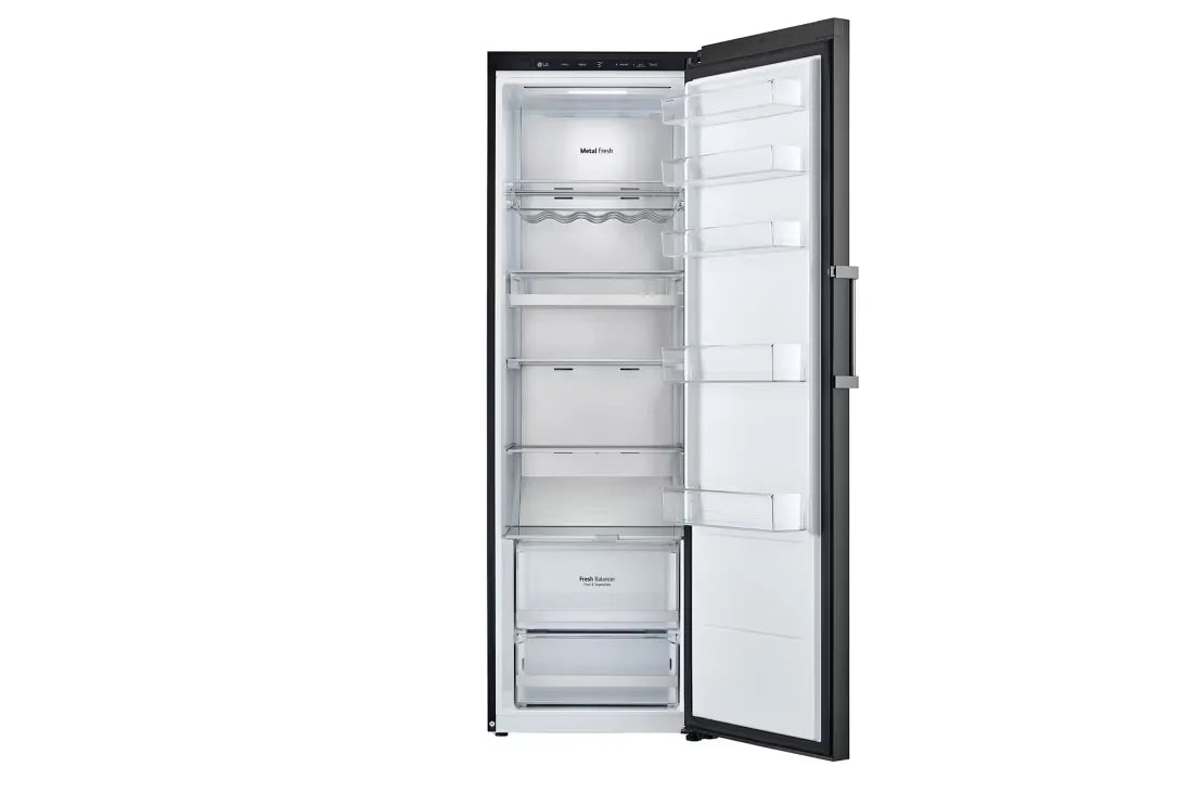 LG LOB451FGPM 324L Single Door Upright Freezer – Beige interior view