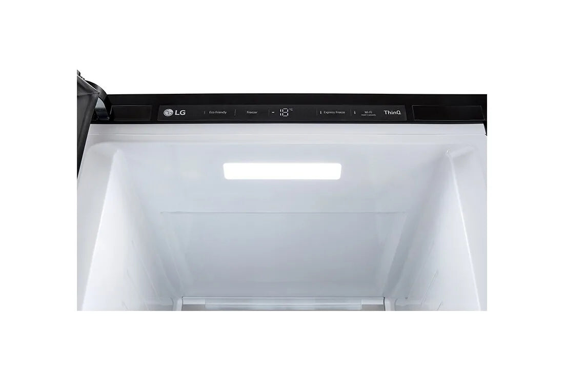 LG LOB454FGQM 386L Single Door Refrigerator – Beige side view