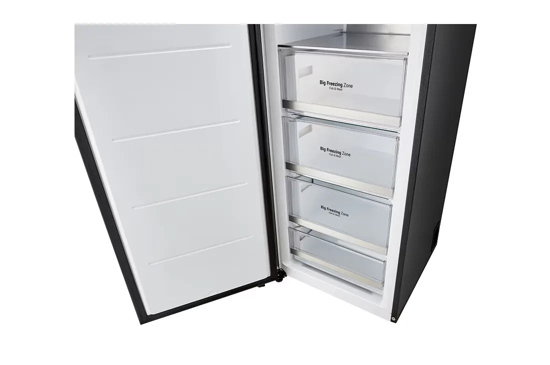 LG LOB454FGQM + LOB451FGPM Refrigerator & Freezer Pair (2 Units) – Beige angle view
