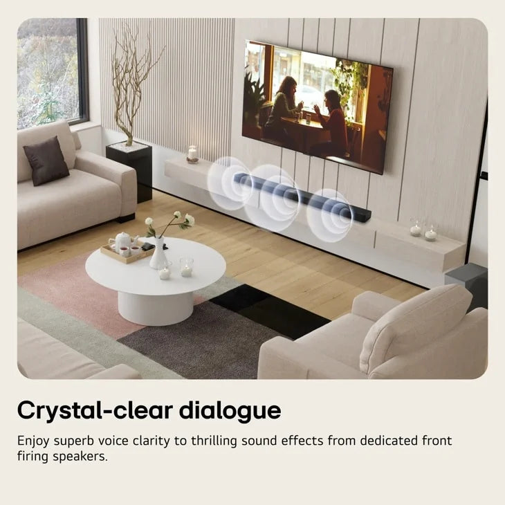 LG S60T 3.1ch Soundbar with Dolby Audio – rear or connections