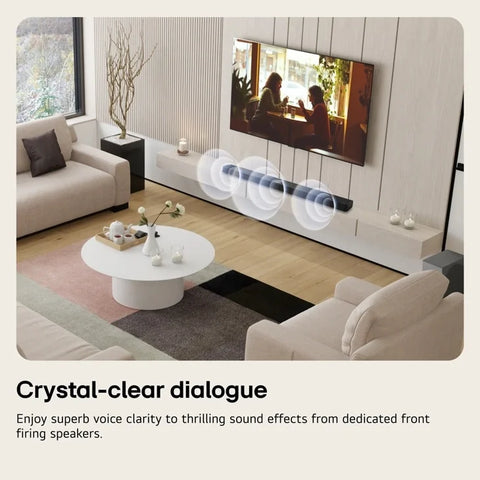 LG S60T 3.1ch Soundbar with Dolby Audio – rear or connections