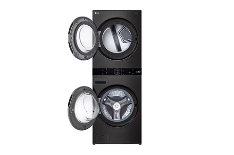 LG 19/16kg WashTower Washer Dryer W1S1CVK2EHM - washer and dryer doors open