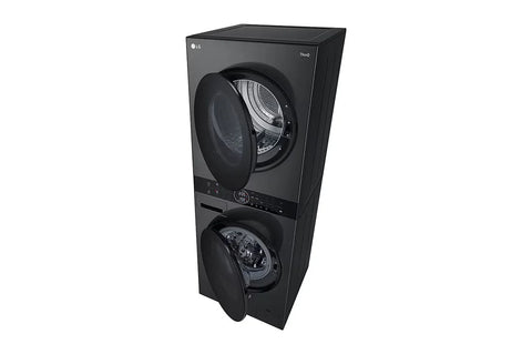 LG 12/10kg WashTower Washer Dryer W4W8BVKKZHM - angled view