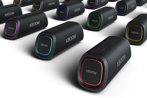 LG XBOOM Go XG7QBK Portable Bluetooth Speaker – rear or connections