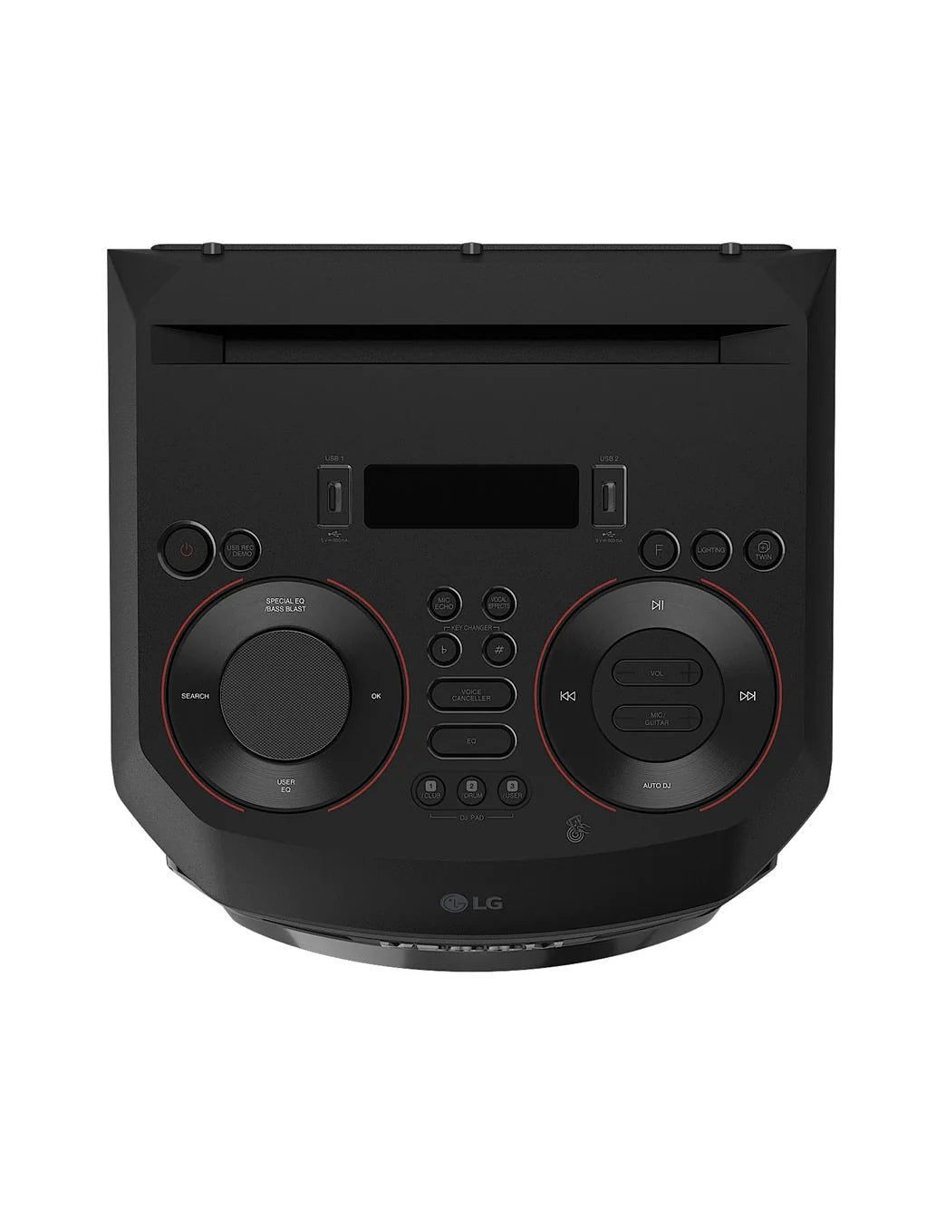 LG XBOOM RNC9 Party Speaker – rear or connections
