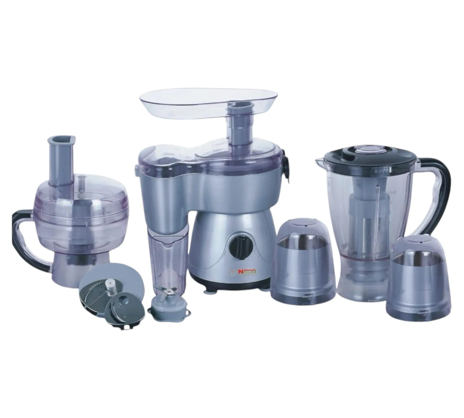 National Gold 2135-Silver Food Processor — front view | National Gold 2135-Silver Food Processor 9-in-1 Silver | ShandaarBuy