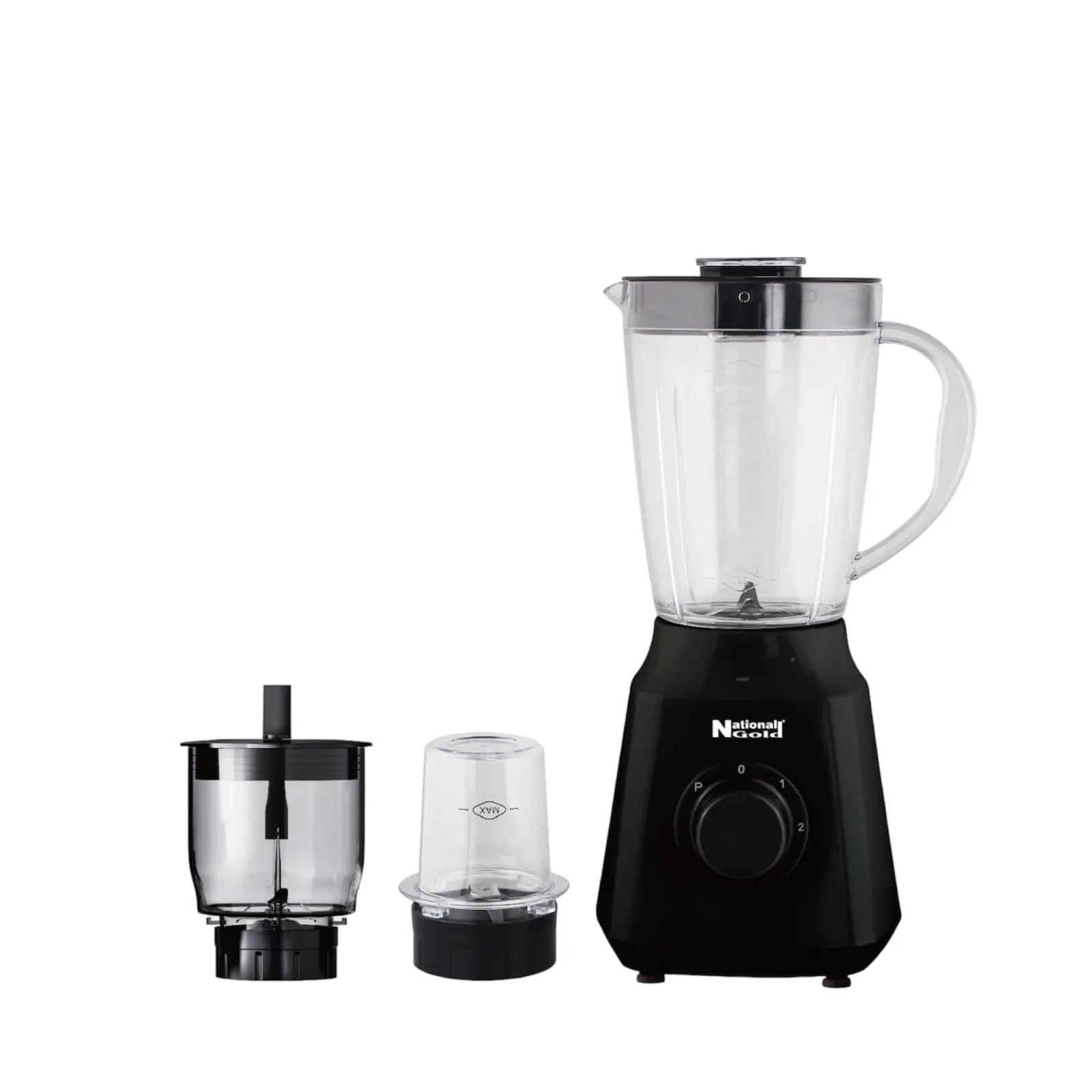 National Gold BL03 Blender — front view | National Gold BL03 3-in-1 Blender Black | ShandaarBuy