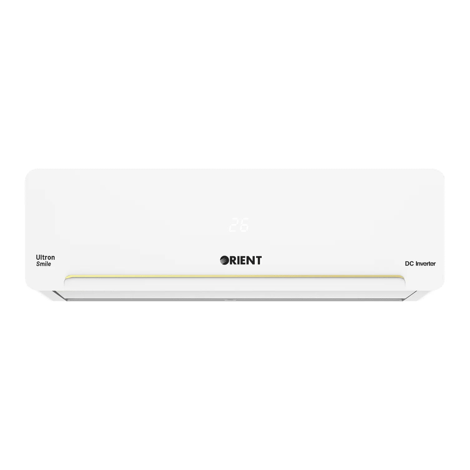 Orient Smile 20W Gold White T3+ 1.5 Ton DC Inverter Heat & Cool Split AC – front view