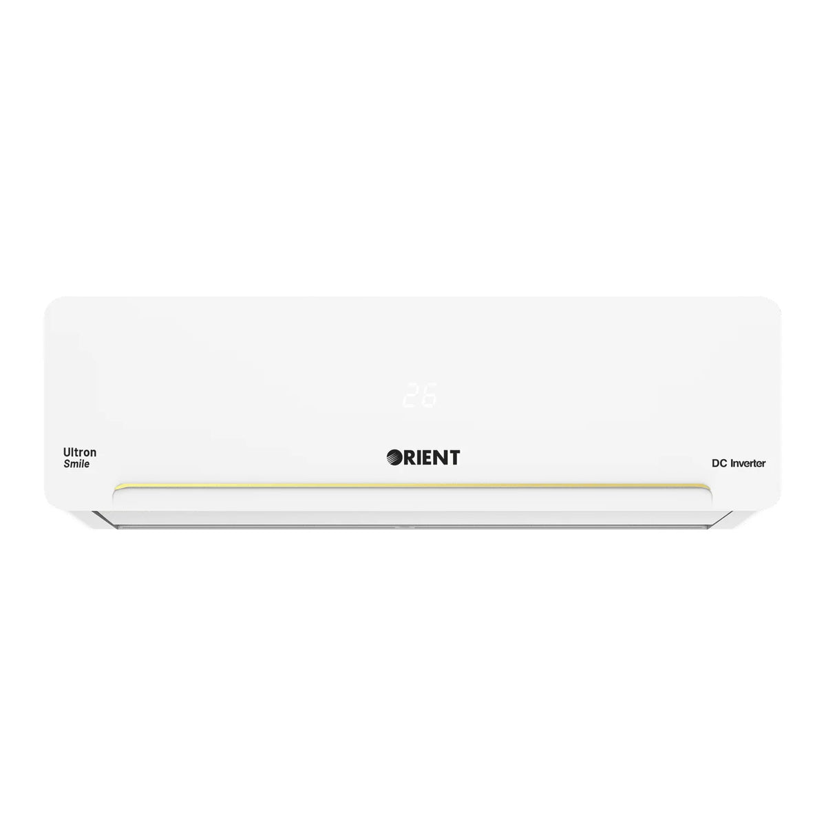 Orient Smile 20W Gold White T3+ 1.5 Ton DC Inverter Heat & Cool Split AC – front view
