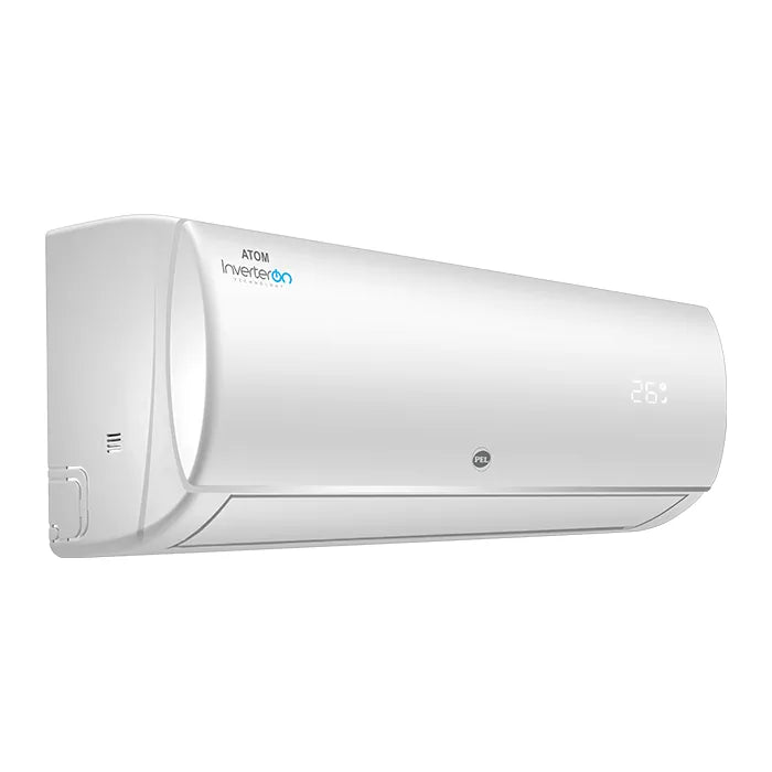 PEL Atom PINV-12K 1 Ton Inverter Split AC Heat & Cool White angle view