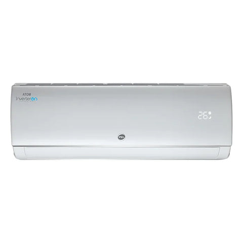 PEL Atom PINV-18K 1.5 Ton Inverter Split AC Heat & Cool White front view