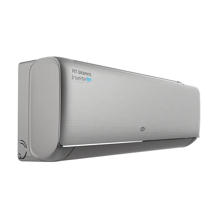 PEL Fit Graphite PINV-18K 1.5 Ton Inverter Split AC Heat & Cool Graphite angle view