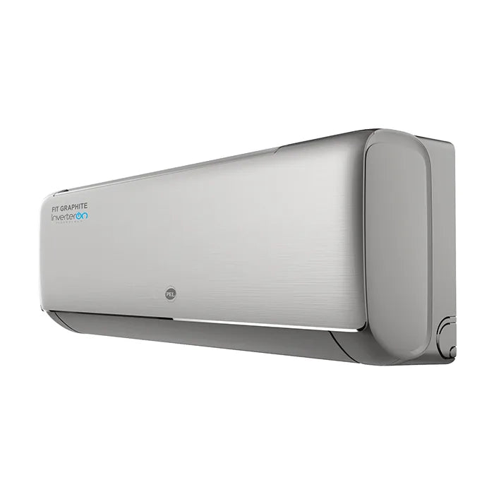 PEL Fit Graphite PINV-18K 1.5 Ton Inverter Split AC Heat & Cool Graphite side view