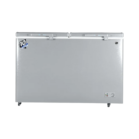 PEL PDF 70-155 APF 410L Twin Door Arctic Pro Deep Freezer – Light Grey front view