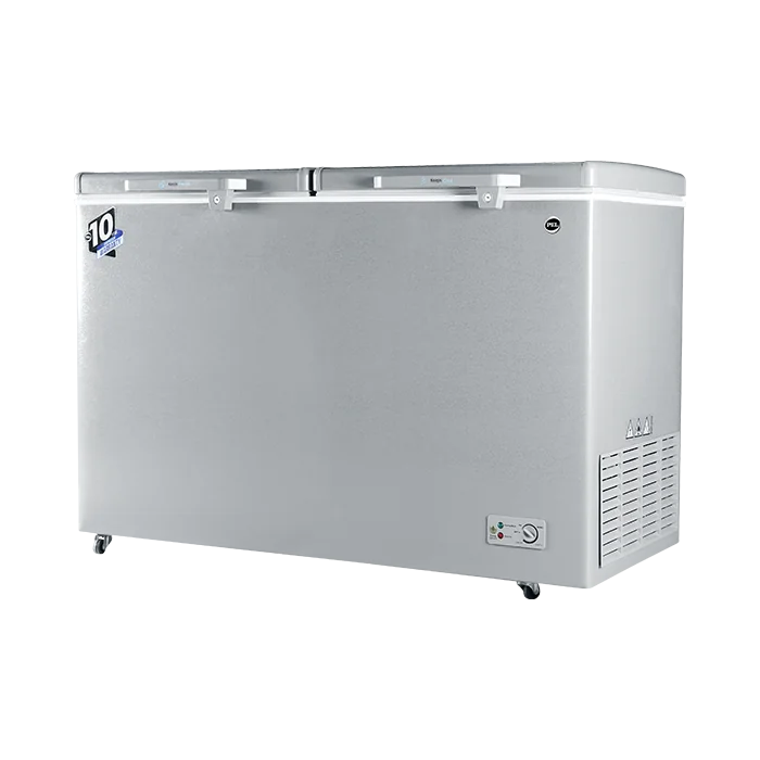 PEL PDF 70-155 APF 410L Twin Door Arctic Pro Deep Freezer – Light Grey interior view