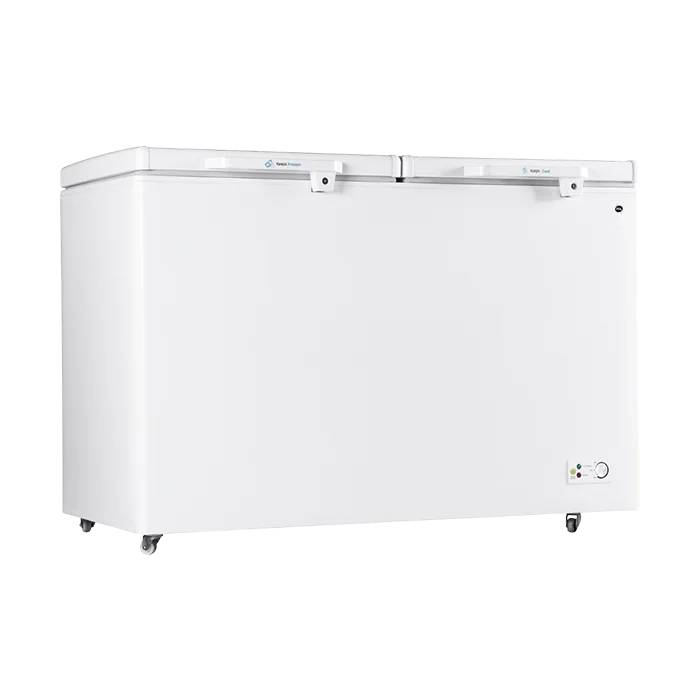PEL PDF 70-155 APF 410L Twin Door Arctic Pro Deep Freezer – White angle view