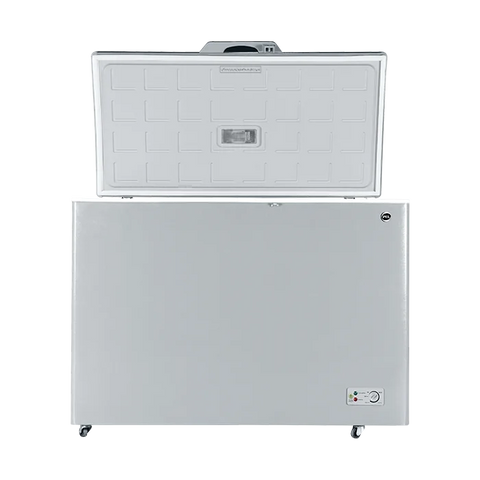 PEL PDIN 70-100 Arctic InverterOn 275L Single Door Inverter Deep Freezer – Light Grey angle view