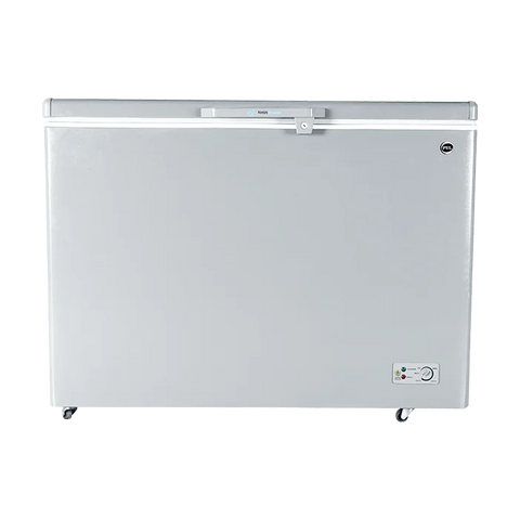 PEL PDIN 70-100 Arctic InverterOn 275L Single Door Inverter Deep Freezer – Light Grey front view