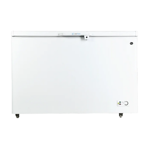 PEL PDIN 70-150 Arctic InverterOn 410L Single Door Inverter Deep Freezer – White front view