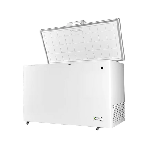 PEL PDIN 70-150 Arctic InverterOn 410L Single Door Inverter Deep Freezer – White interior view
