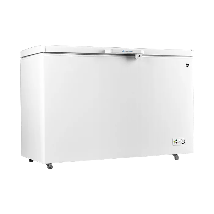PEL PDIN 70-150 Arctic InverterOn 410L Single Door Inverter Deep Freezer – White open view