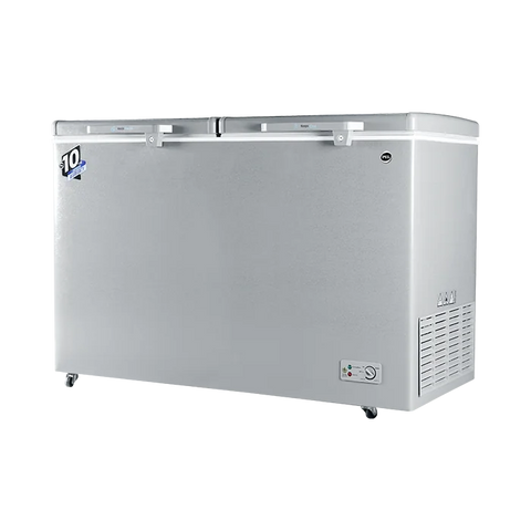 PEL PDIN 70-155 Arctic InverterOn 410L Twin Door Inverter Deep Freezer – Light Grey interior view