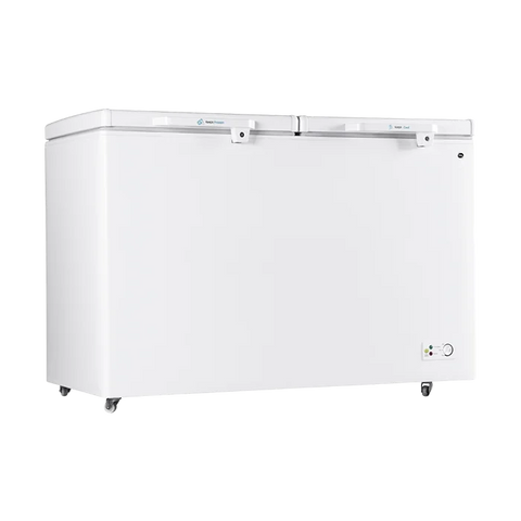 PEL PDIN 70-155 Arctic InverterOn 410L Twin Door Inverter Deep Freezer – White angle view