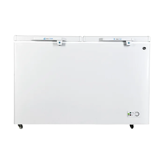 PEL PDIN 70-155 Arctic InverterOn 410L Twin Door Inverter Deep Freezer – White front view