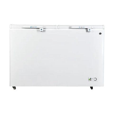 PEL PDIN 70-155 Arctic InverterOn 410L Twin Door Inverter Deep Freezer – White front view