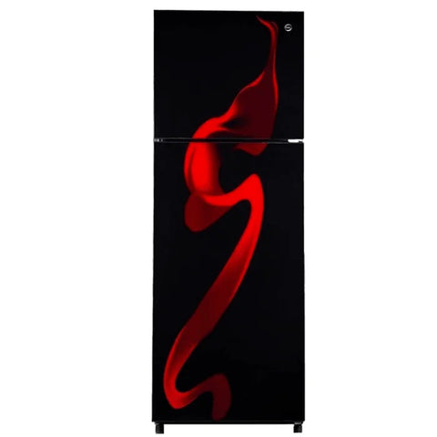PEL PRGD-21870 Glass Door Refrigerator 354L – Red Blaze front view