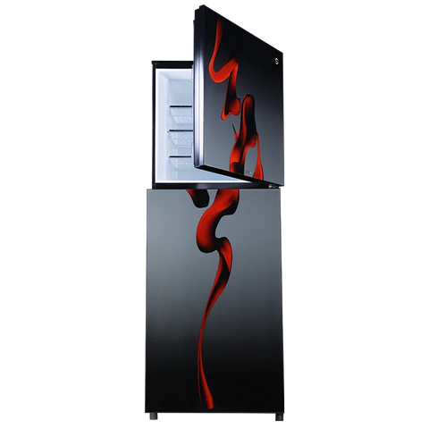 PEL PRINVOFGD-2350 InverterOn Flat Glass Door Refrigerator 240L – Hazel Red Blaze angle view
