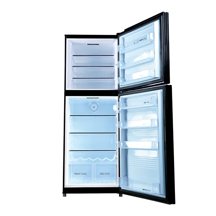 PEL PRINVOFGD-2350 InverterOn Flat Glass Door Refrigerator 240L – Hazel Red Blaze interior view