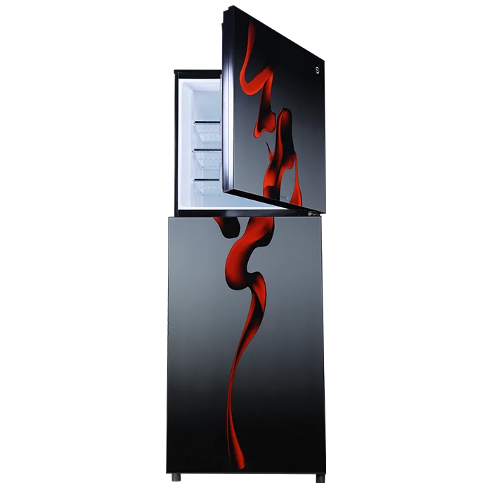 PEL PRINVOFGD-6370 InverterOn Flat Glass Door Refrigerator 310L – Hazel Red Blaze angle view