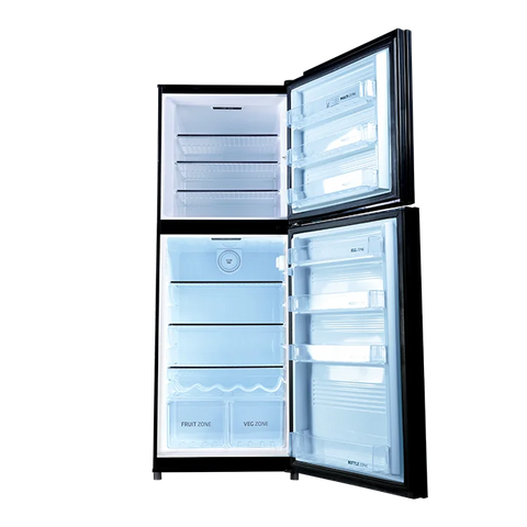 PEL PRINVOFGD-6370 InverterOn Flat Glass Door Refrigerator 310L – Hazel Red Blaze interior view