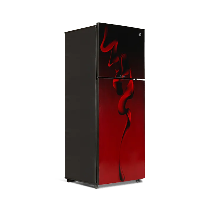PEL PRINVOFGD-6370 InverterOn Flat Glass Door Refrigerator 310L – Maroon Blaze angle view